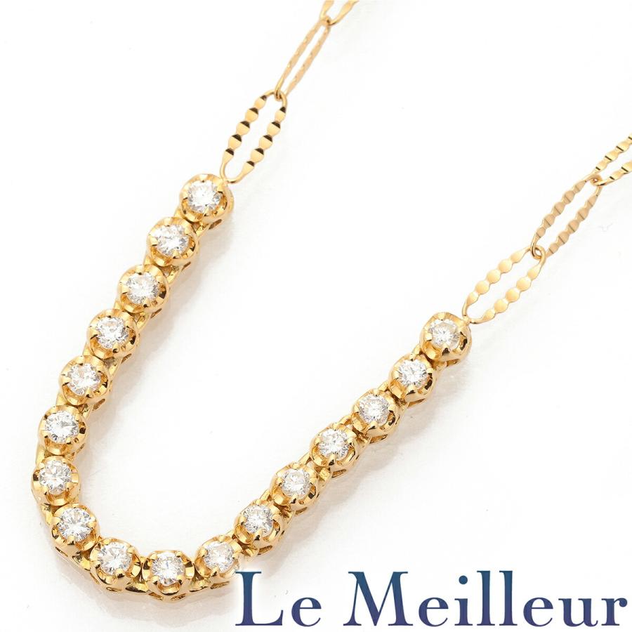 ネックレス ダイヤモンド 0.51ct K18 中古 プレラブド 返品OK : Le  