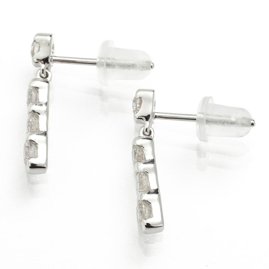 サスペンドデザインピアス ダイヤモンド 0.28ct K18 中古 返品OK : Le 