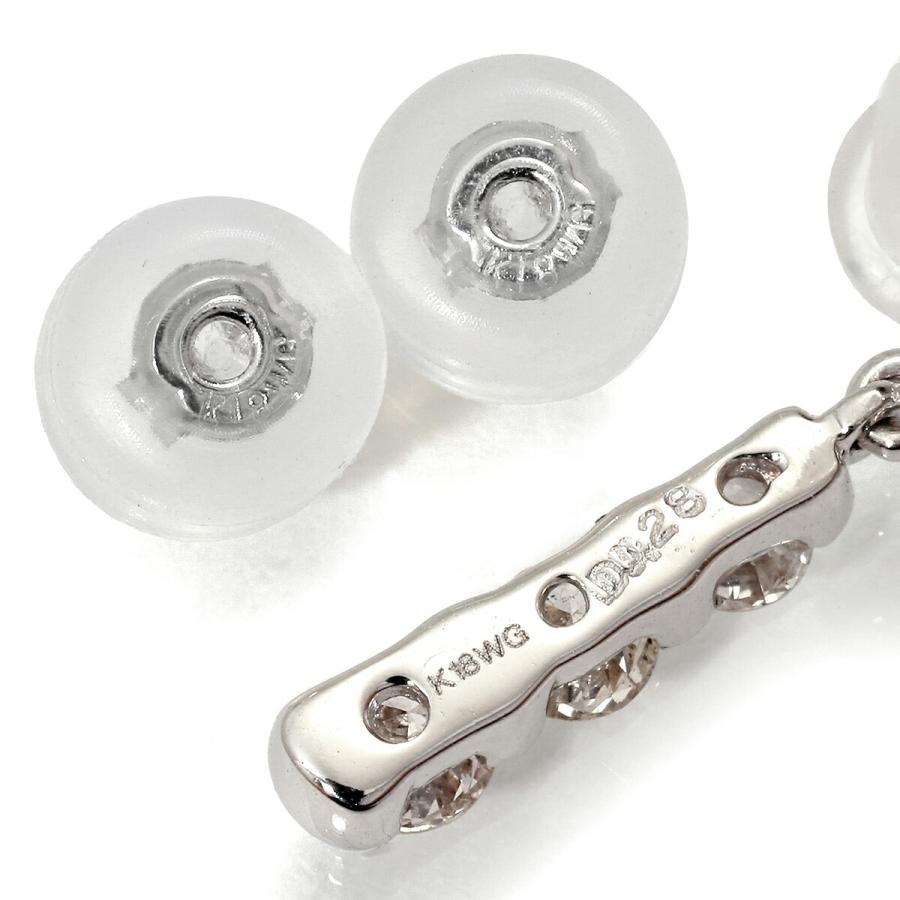 サスペンドデザインピアス ダイヤモンド 0.28ct K18 中古 返品OK : Le 