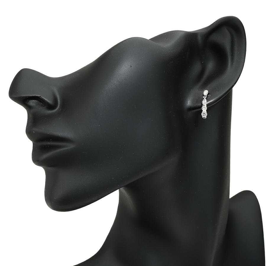 サスペンドデザインピアス ダイヤモンド 0.28ct K18 中古 返品OK : Le 