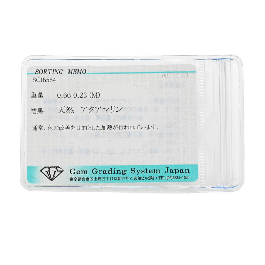 しずくモチーフイヤリング アクアマリン 0.66ct ダイヤモンド 0.23ct プラチナ Pt900 中古 返品OK_4
