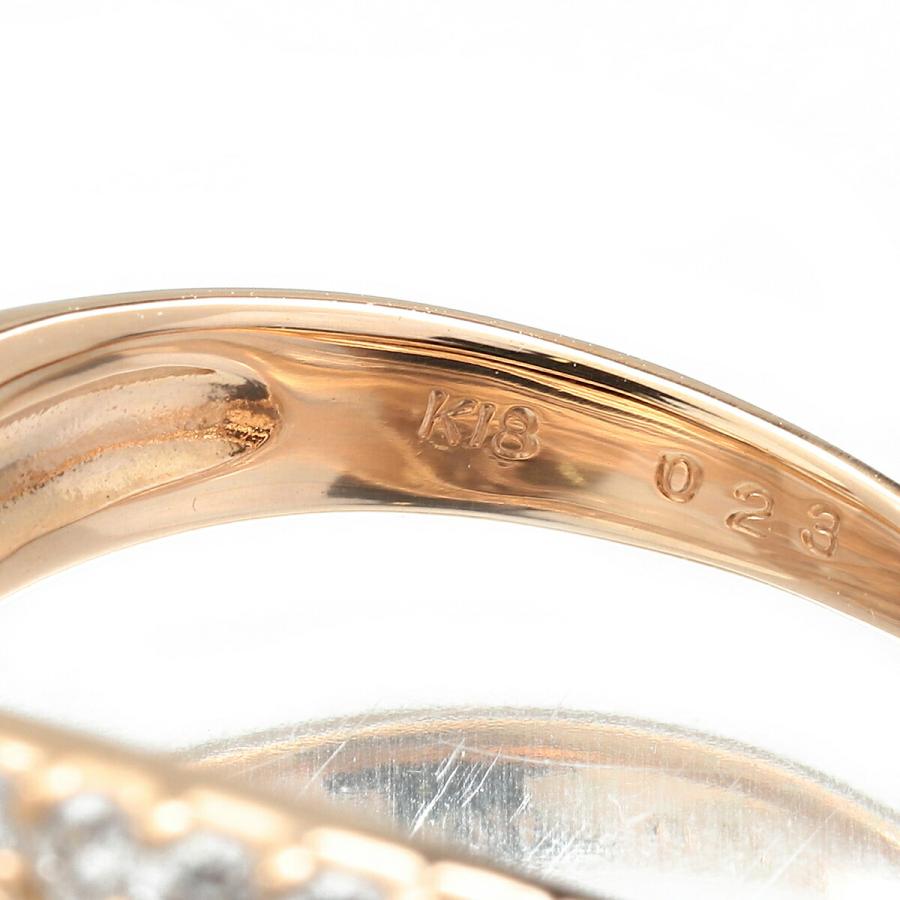ダイヤモンド 0.23ct ピンクゴールド K18PG リング 9号 指輪 新品仕上 