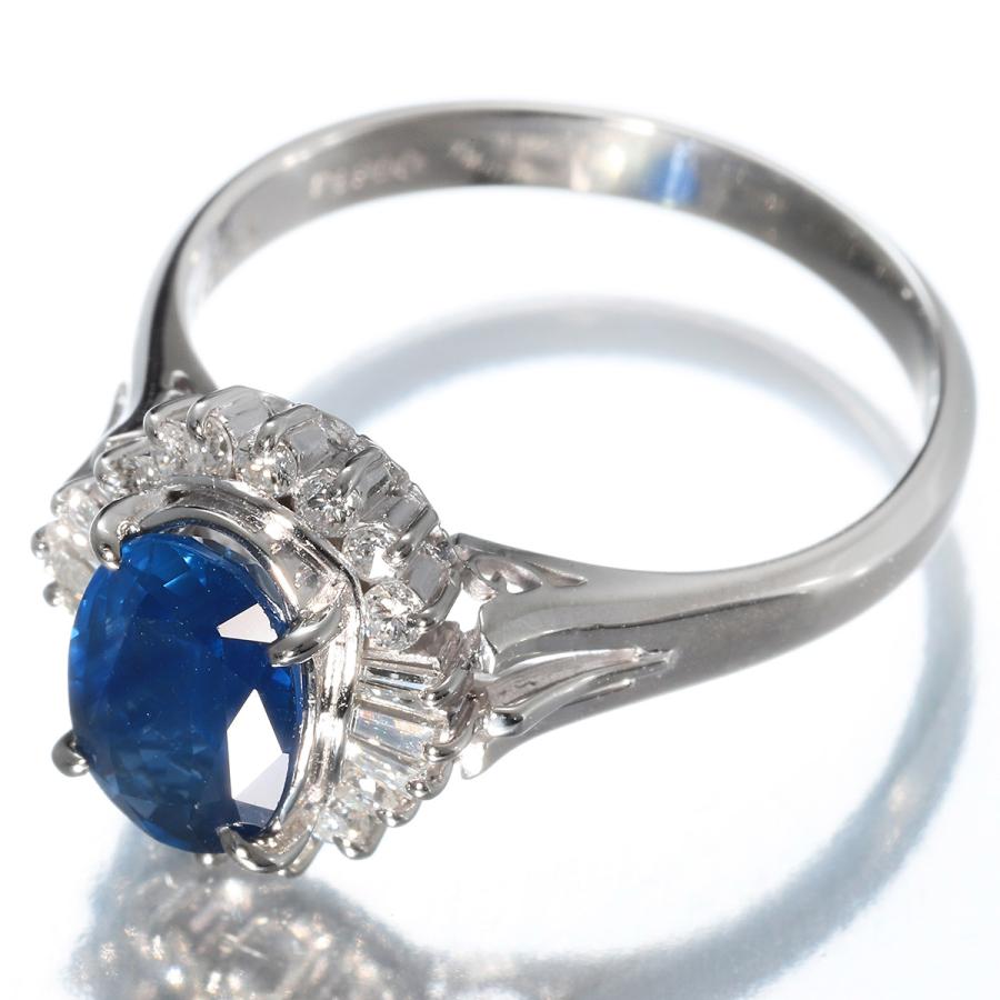 リング 指輪 サファイア 1.606ct ダイヤモンド 0.32ct プラチナ Pt900 