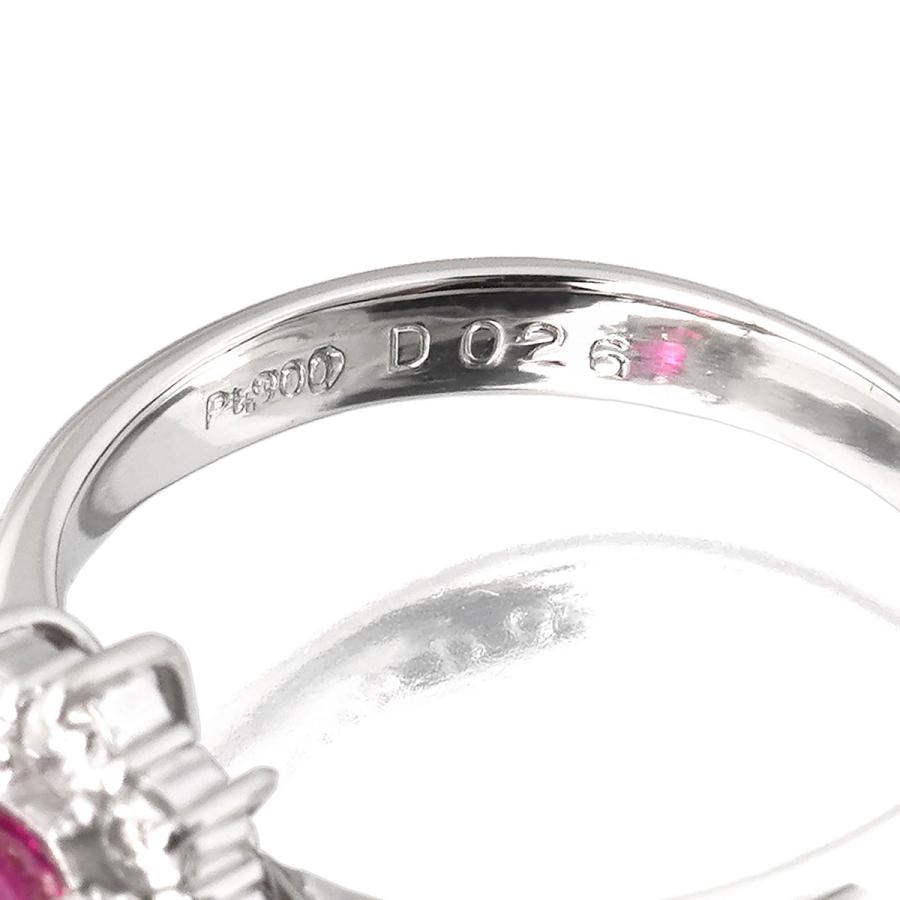 リング 指輪 ルビー 0.60ct ダイヤモンド 0.26ct プラチナ Pt900 8.5号  