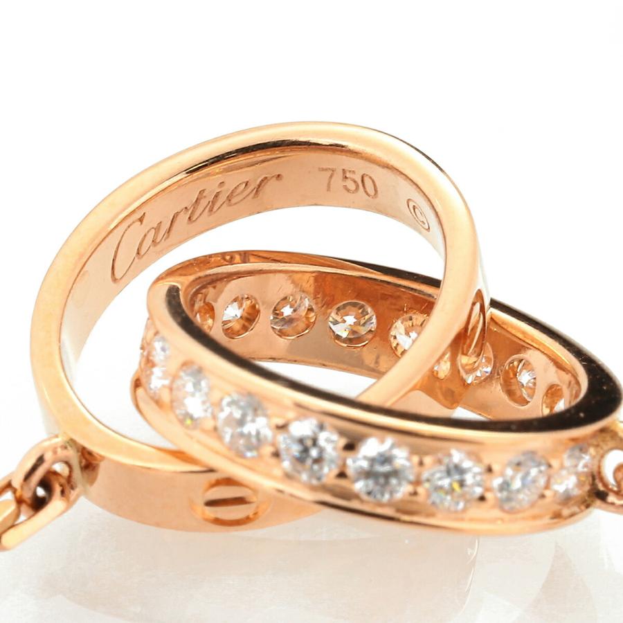 Cartier（カルティエ） ベビーラブ ネックレス ダイヤモンド ピンク