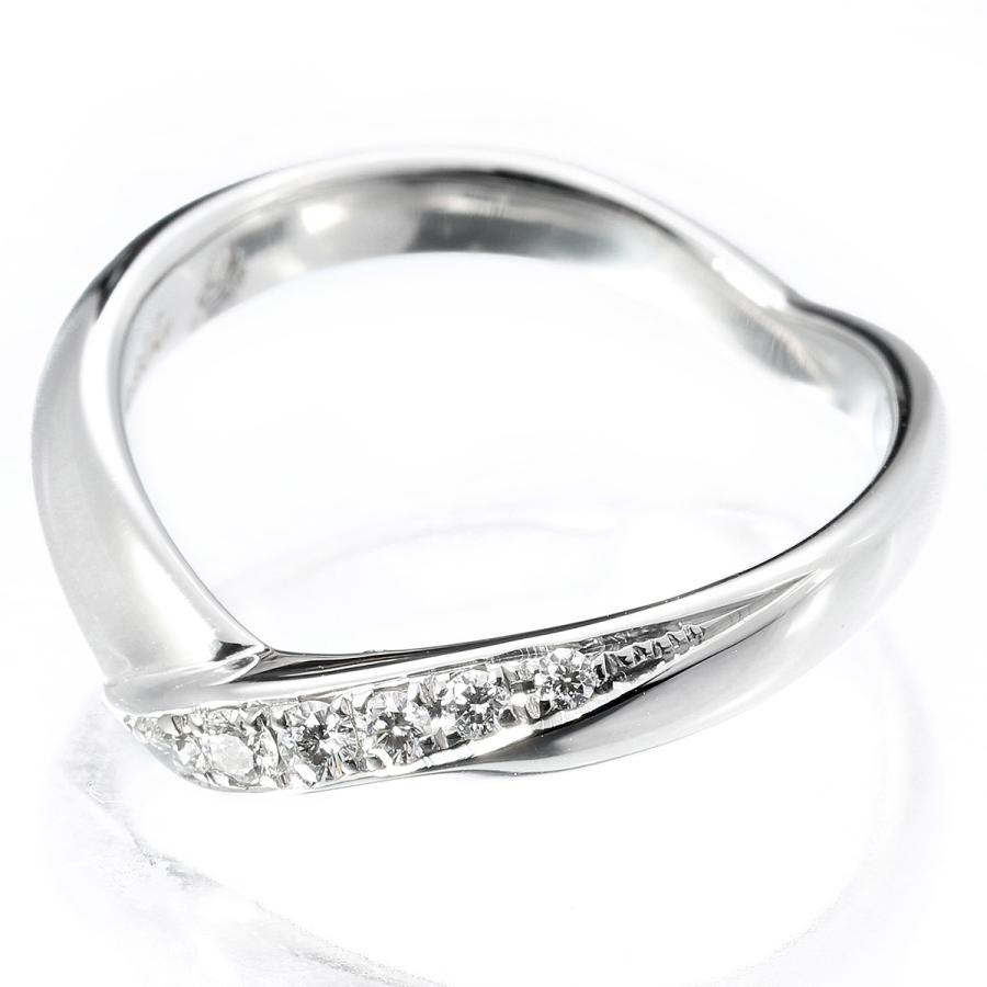 pt900 ダイヤモンドV字リング#9