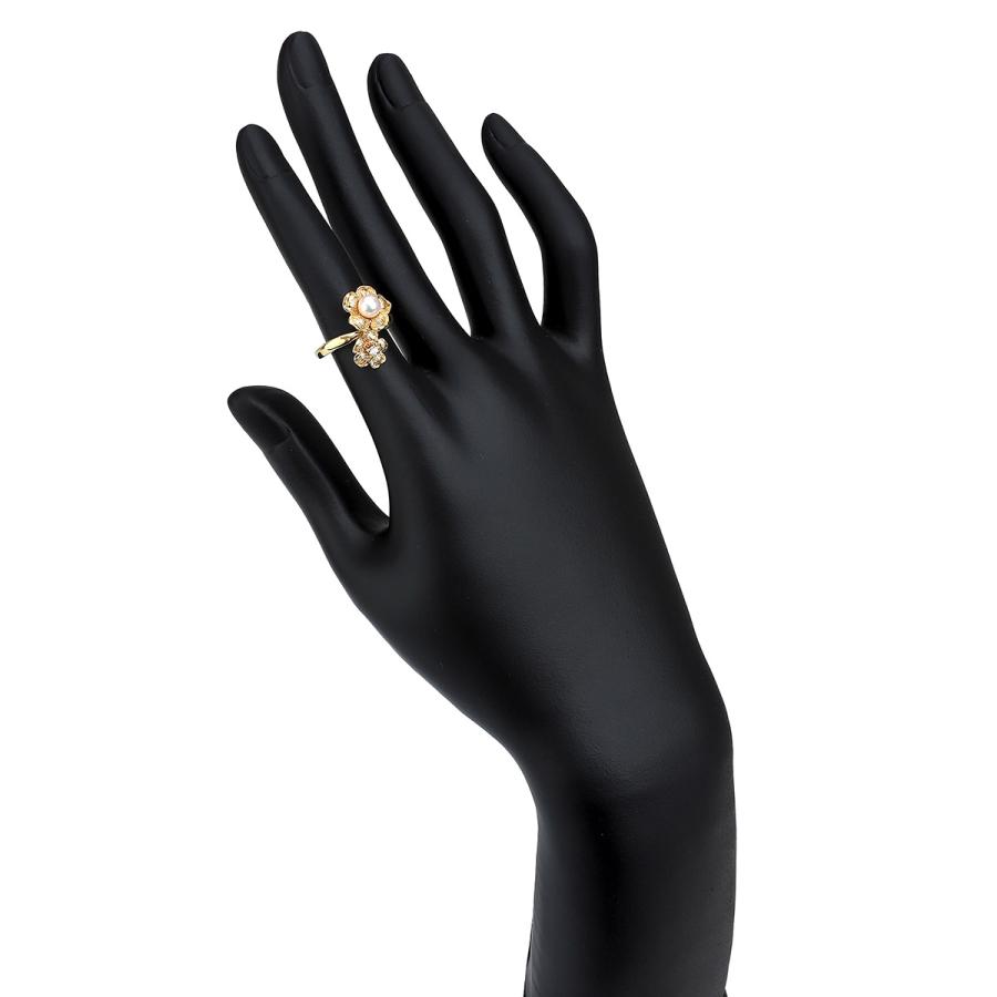 MIKIMOTO（ミキモト） 花 リング 指輪 アコヤ真珠 4.4mm ダイヤモンド