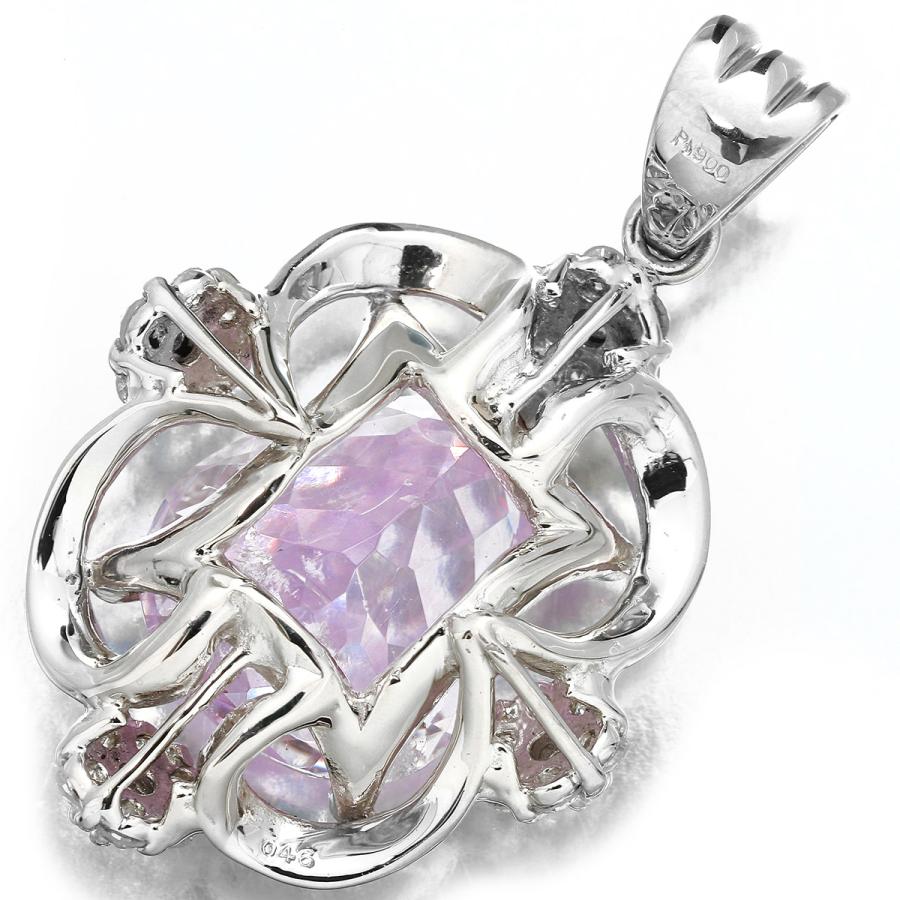 ペンダントトップ クンツァイト 6.6ct ダイヤモンド 0.46ct