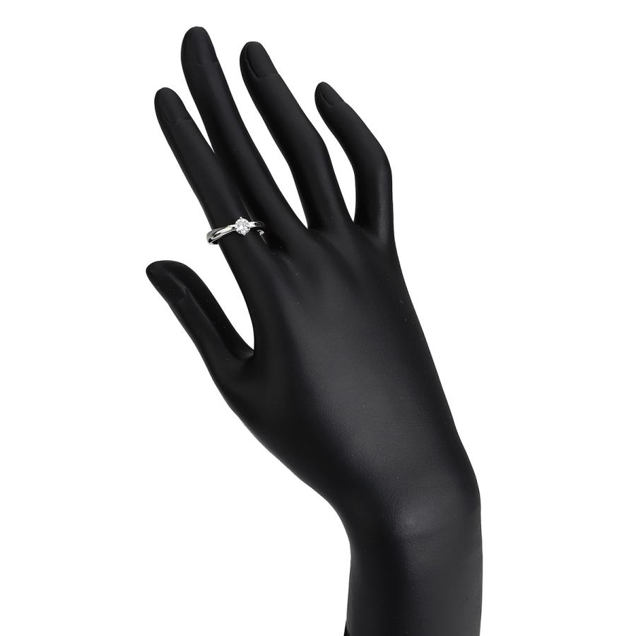 ソリティアリング SIクラス 指輪 ダイヤモンド 0.41ct Pt950 10号 中古  