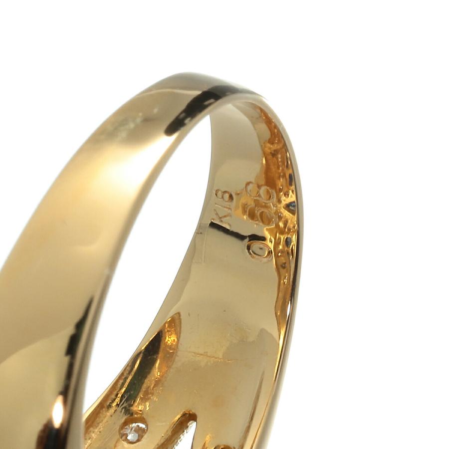 ヘイローデザインリング 指輪 サファイア 0.68ct 0.66ct K18 13号 中古  