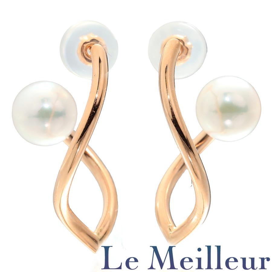 パールピアス アコヤ真珠 6mm K18 中古 プレラブド 返品OK : Le