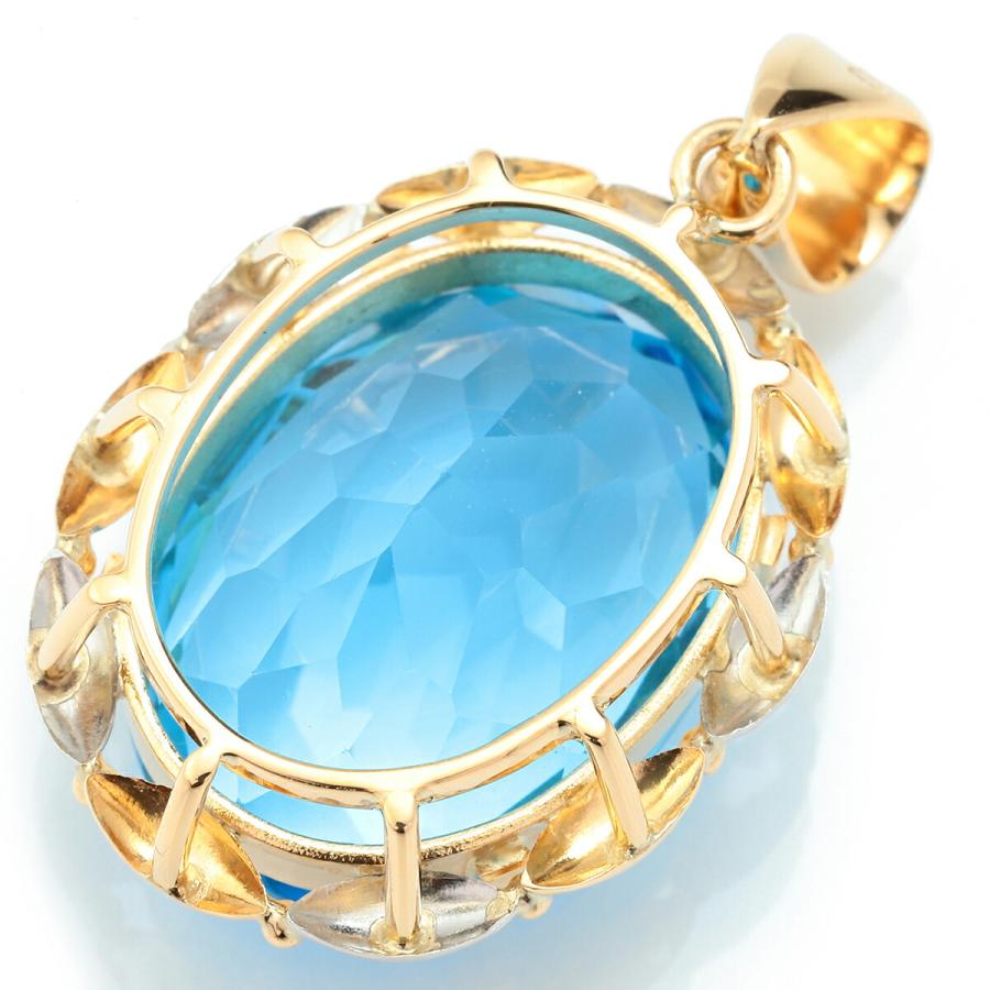 ペンダントトップ ブルートパーズ K18 中古 プレラブド 返品OK : Le  