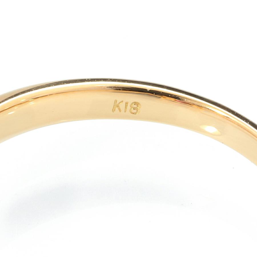 ルビー 0.3ct ダイヤモンド イエローゴールド K18YG リング 11号 指輪