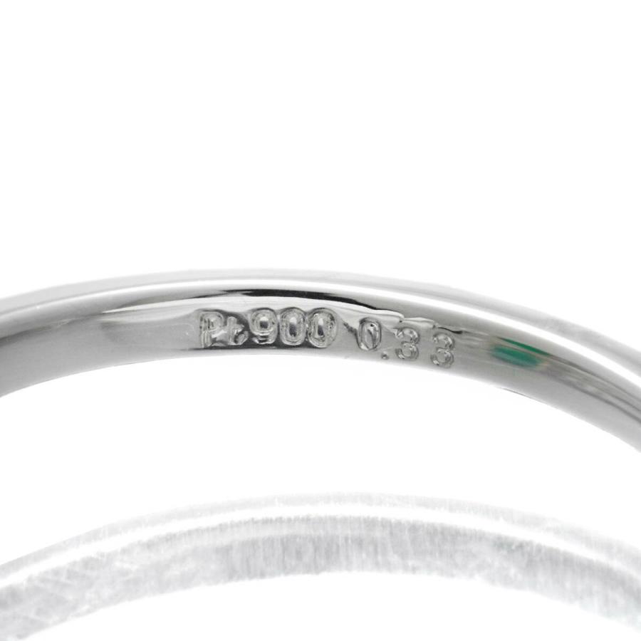 リング 指輪 エメラルド 0.33ct ダイヤモンド Pt900 12号 中古  