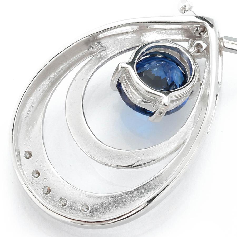 ブルーサファイア 0.99ct ダイヤモンド ホワイトゴールド K18WG 