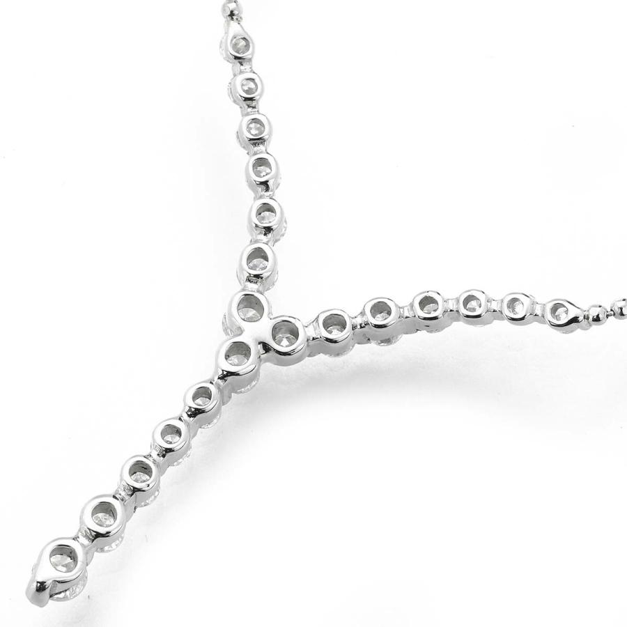 ダイヤモンド 0.5ct プラチナ Pt850 Y字ネックレス 新品仕上済 中古 