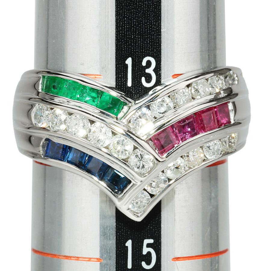 ダイヤモンド 0.64ct ルビー プラチナ Pt900 リング 13号 指輪 新品 