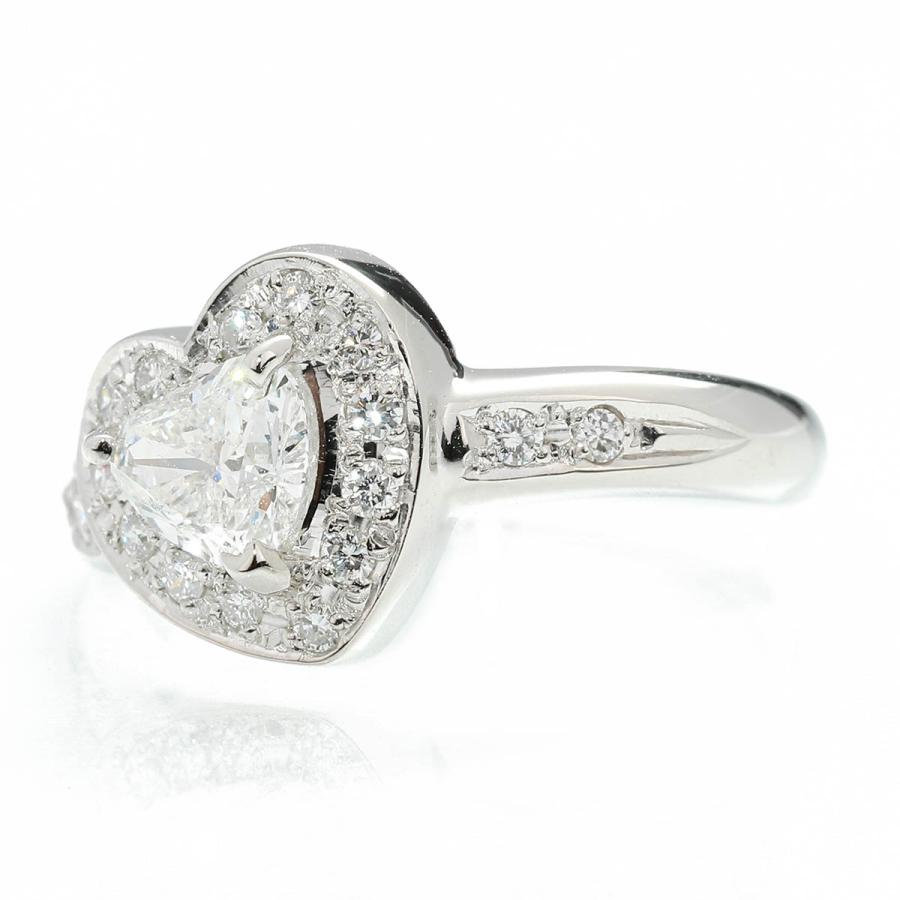 ハートモチーフリング Fカラー SI-2 指輪 ダイヤモンド 0.524ct 