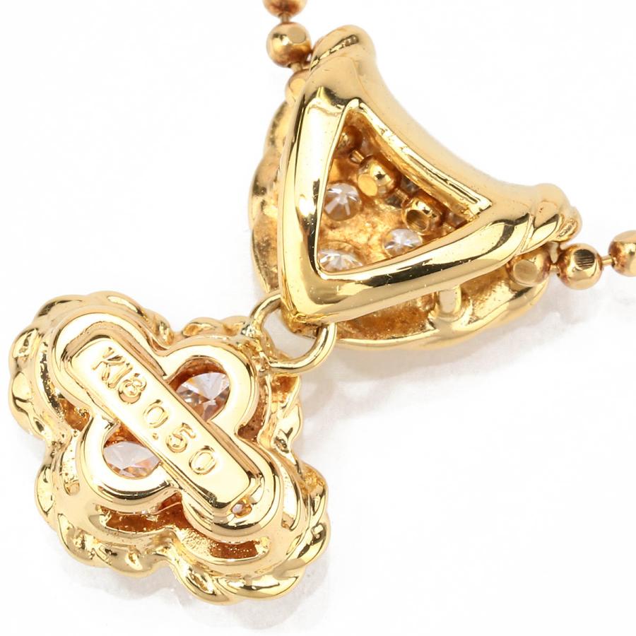 ペンダントネックレス SIクラス ダイヤモンド 0.5ct イエローゴールド 