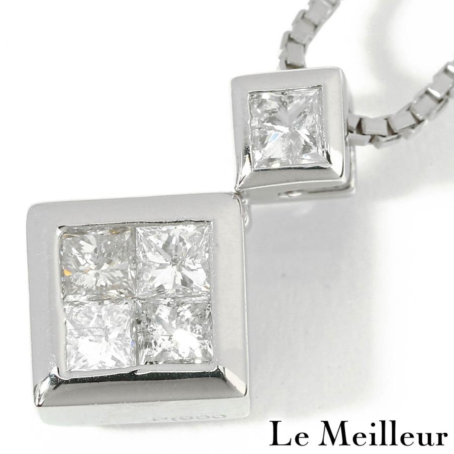 ダイヤモンド 0.5ct プラチナ Pt900 ペンダントネックレス  新品仕上済 中古 返品OK RE-PRICE | 