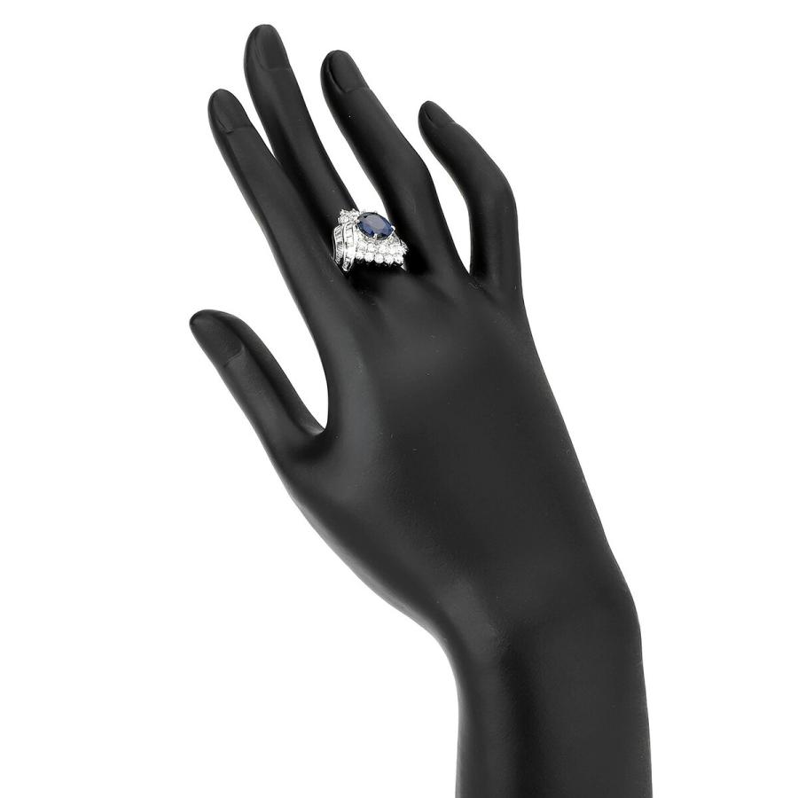 デザインリング 指輪 ブルーサファイア 2.558ct ダイヤモンド 1.51ct 