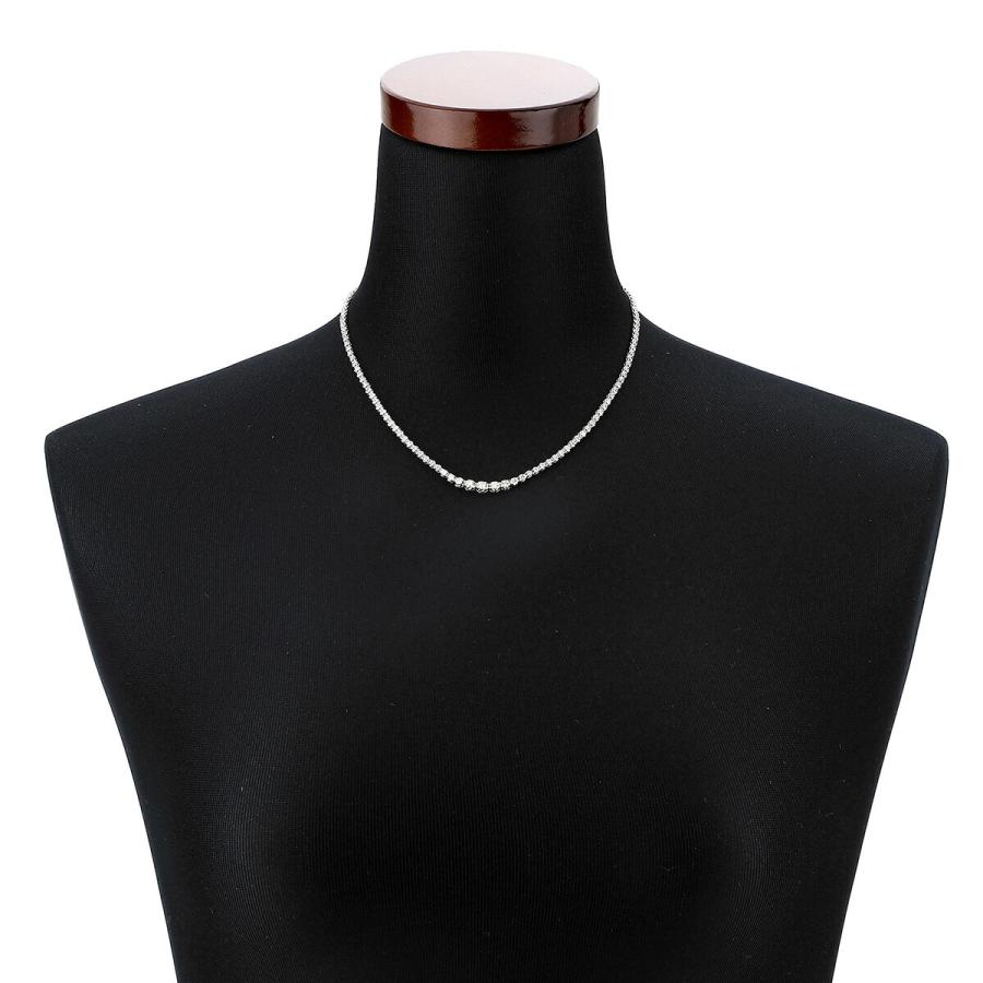 ダイヤモンド 3.00ct ホワイトゴールド K18WG テニスネックレス 新品 