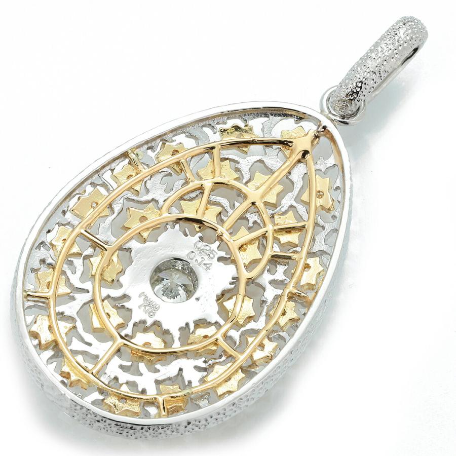 フラワーデザインペンダントトップ SIクラス ダイヤモンド 0.25ct K18