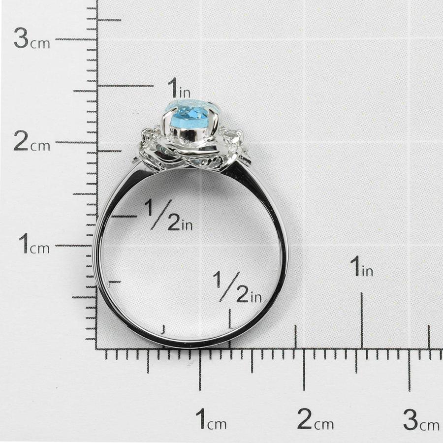 リング 指輪 アクアマリン 1.27ct ダイヤモンド プラチナ Pt900 12号 
