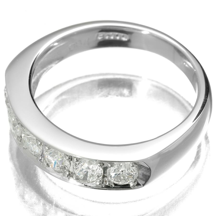 ダイヤモンド 0.84ct プラチナ Pt900 一文字リング 6P SIクラス 13号 