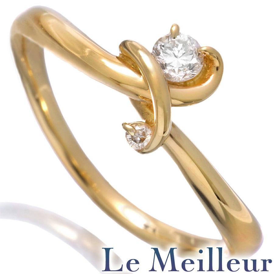 K18 ダイヤモンド0.30ct カーブリング 11号