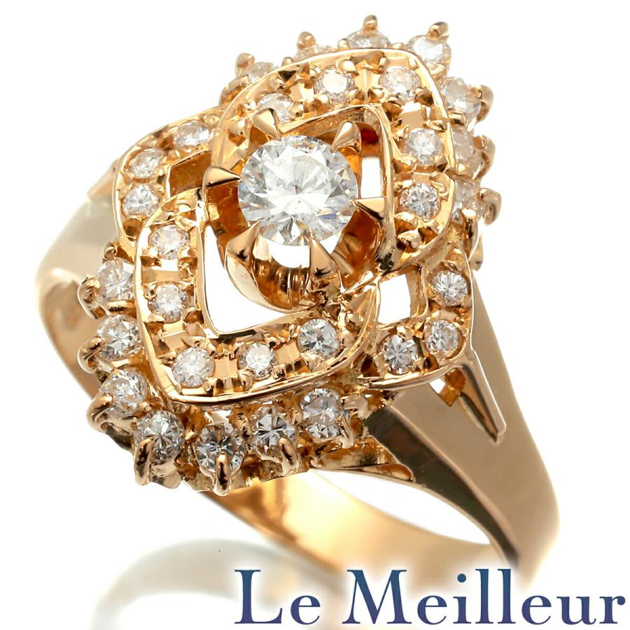 リング 指輪 ダイヤモンド 0.54ct K18 12号 中古 プレラブド 返品OK  