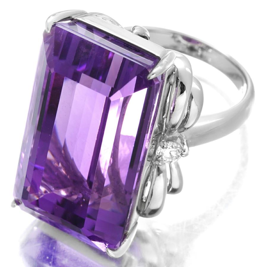アメシスト 33.11ct ダイヤモンド 0.22ct プラチナ Pt900 大粒 