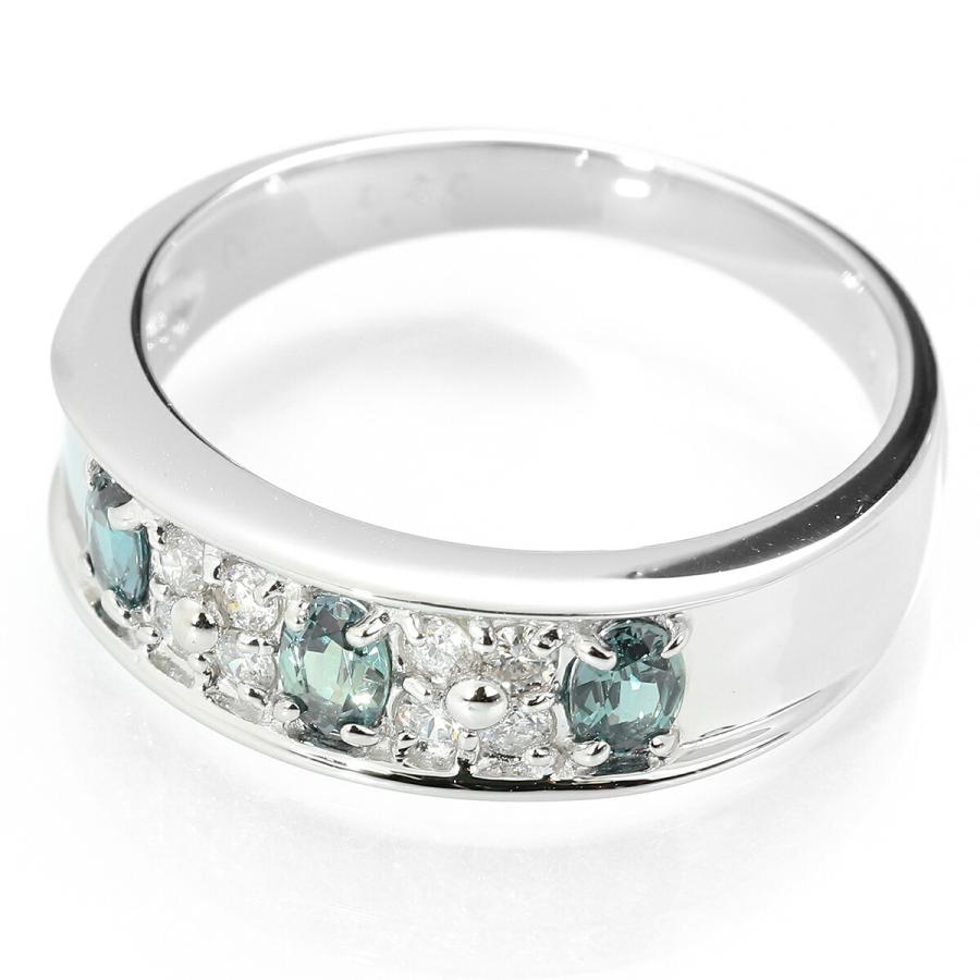 三越 リング 指輪 アレキサンドライト 0.38ct ダイヤモンド プラチナ