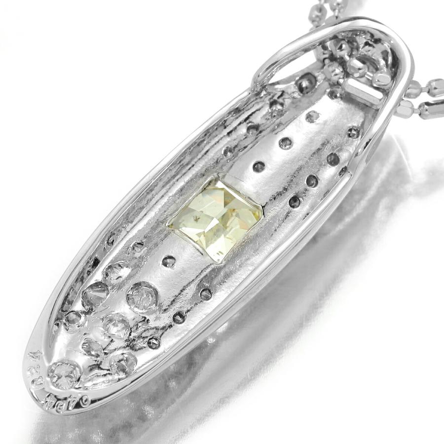 ペンダントネックレス SIクラス イエローダイヤモンド 0.404ct ダイヤモンド 0.24ct K18 鑑定書付き_1
