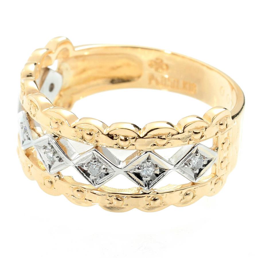 ジュエリーマキ Jewelry MAKI バイカラー バンドリング ダイヤモンド