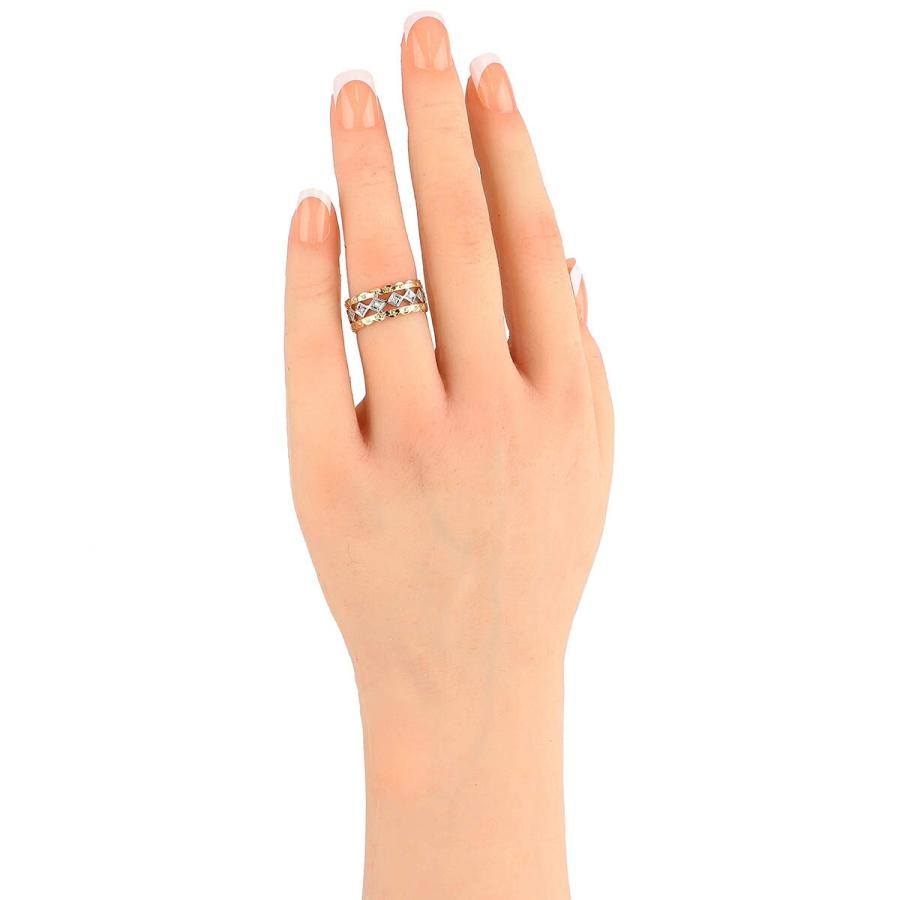ジュエリーマキ Jewelry MAKI バイカラー バンドリング ダイヤモンド