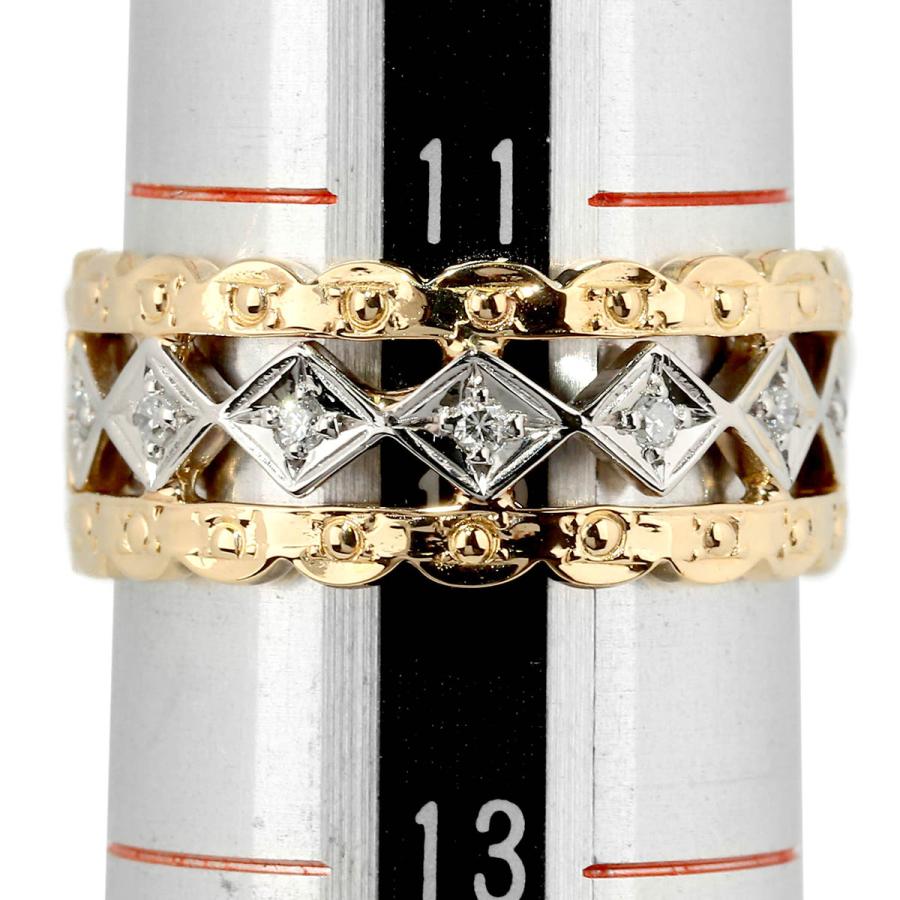 ジュエリーマキ Jewelry MAKI バイカラー バンドリング ダイヤモンド