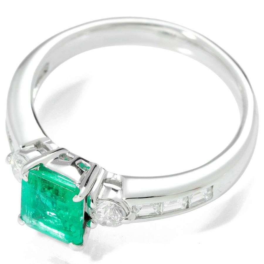 リング 指輪 エメラルド 0.73ct ダイヤモンド 0.28ct プラチナ Pt900