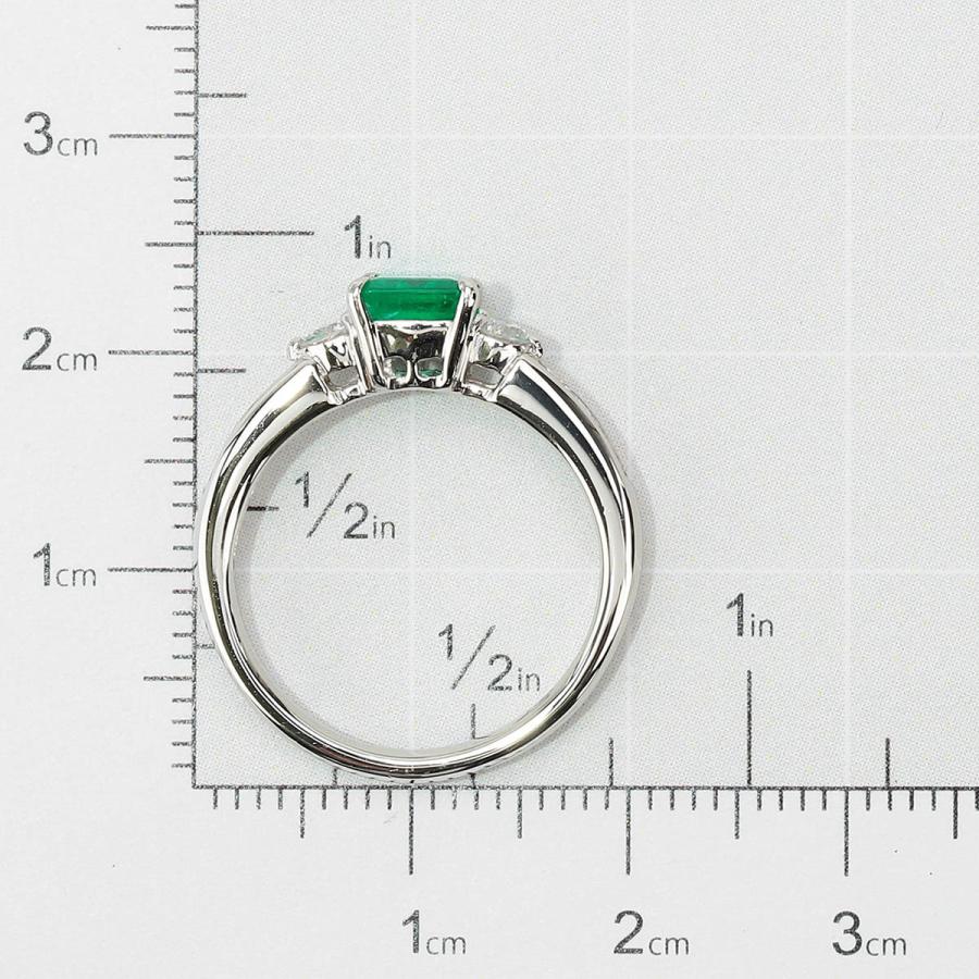 リング 指輪 エメラルド 0.73ct ダイヤモンド 0.28ct プラチナ Pt900