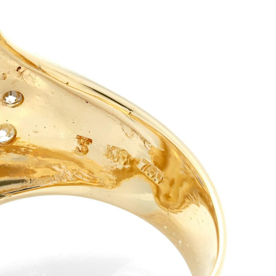リング 指輪 ブルーサファイア 0.91ct ダイヤモンド 0.97ct イエローゴールド K18YG 13号 中古 返_3