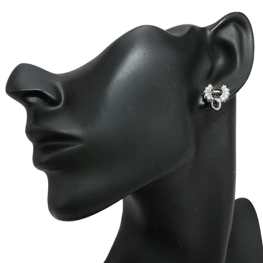 ピアス サファイア 0.38ct 0.37ct プラチナ Pt900 中古 返品OK 爆買 