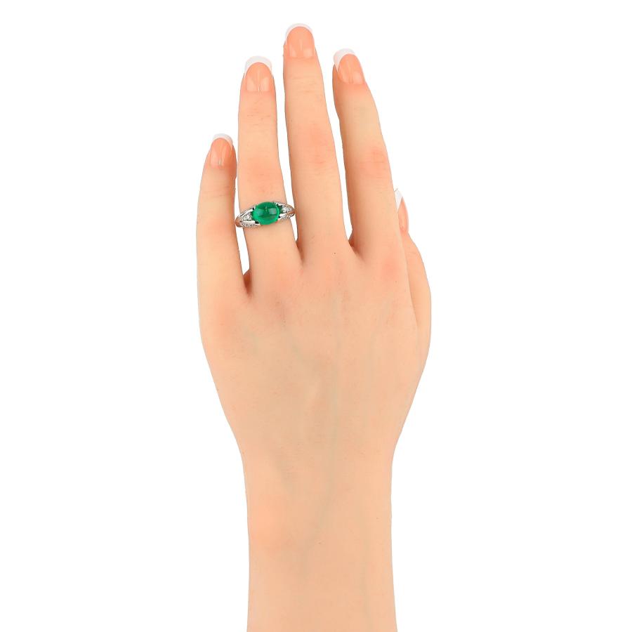 リング 指輪 エメラルド 2.98ct ダイヤモンド 0.47ct プラチナ Pt900 