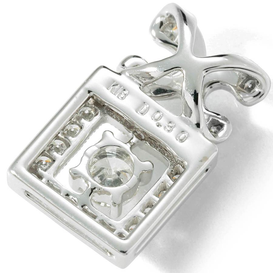 ペンダントトップ ダイヤモンド 0.3ct ホワイトゴールド K18WG 中古 