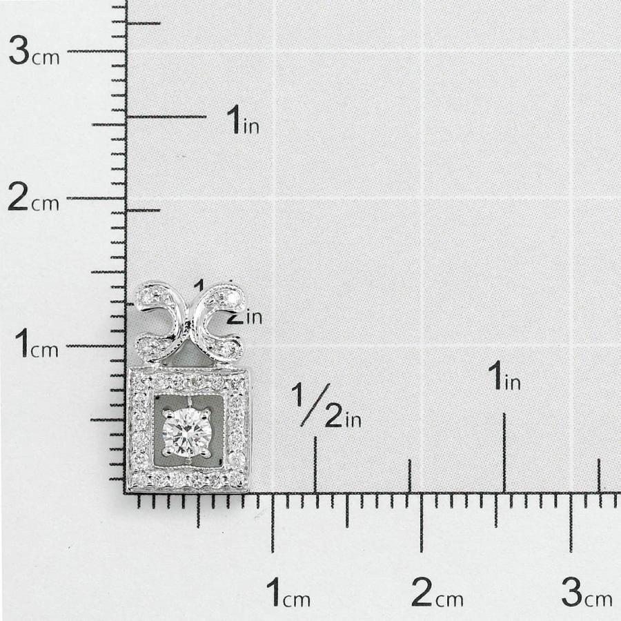 ペンダントトップ ダイヤモンド 0.3ct ホワイトゴールド K18WG 中古 