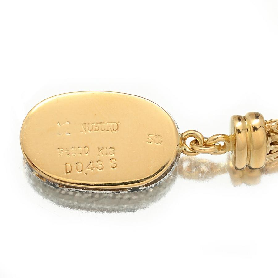 石川暢子 フラワーモチーフネックレス ダイヤモンド 0.43ct サファイア  