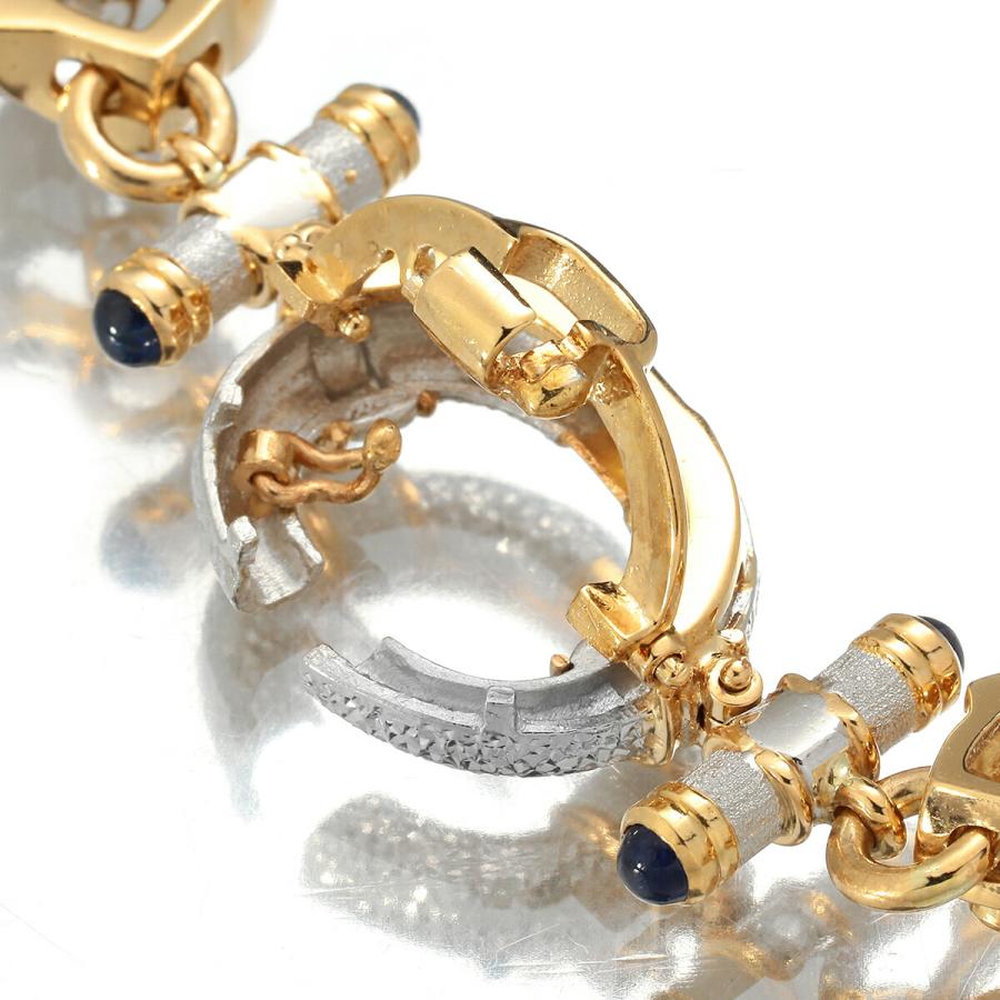 石川暢子 フラワーモチーフネックレス ダイヤモンド 0.43ct サファイア  