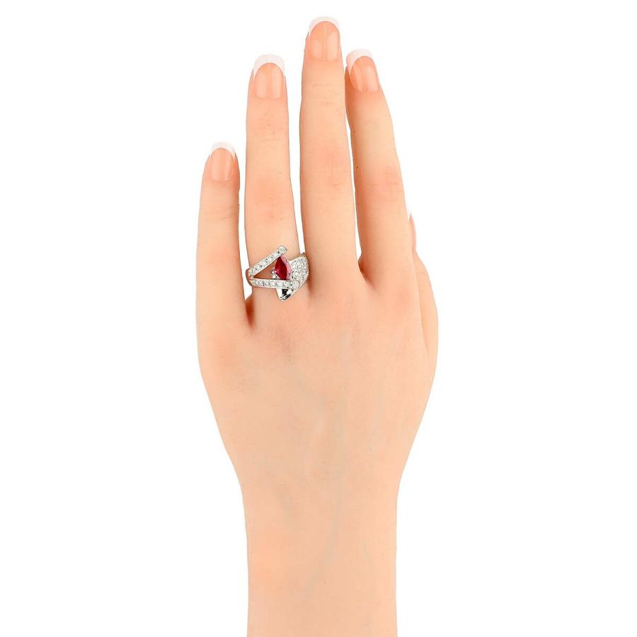 リング 指輪 ルビー 1.01ct ダイヤモンド 0.61ct プラチナ Pt900 14号 