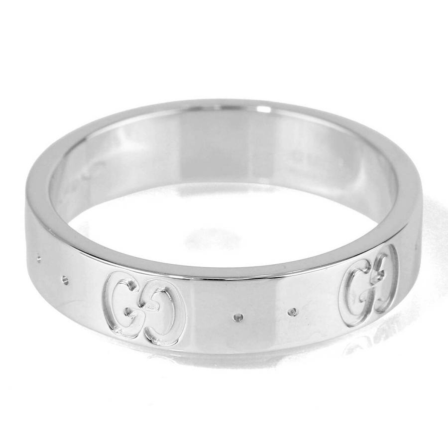 GUCCI（グッチ） GUCCI ICON スリムリング ホワイトゴールド K18WG 9.5 