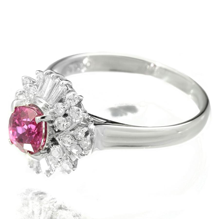 リング 指輪 ルビー 0.746ct ダイヤモンド 0.4ct Pt900 12号 中古