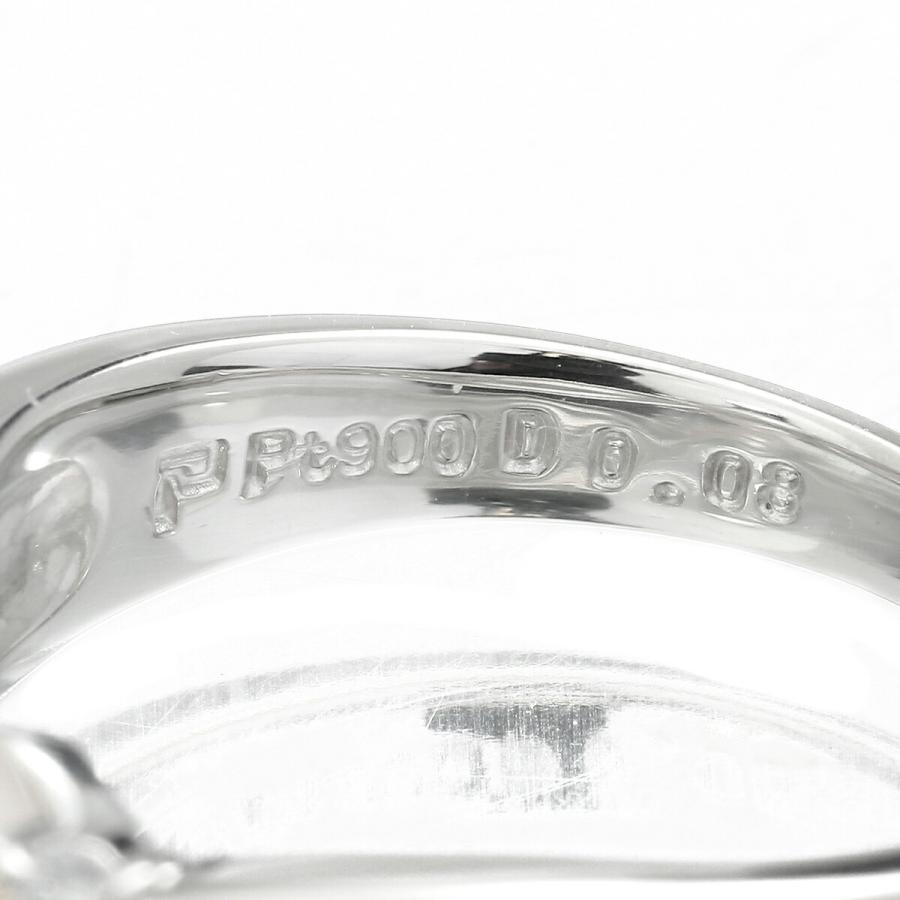 POLA ポーラ パールリング 指輪 アコヤ真珠 7.8mm ダイヤモンド Pt900  